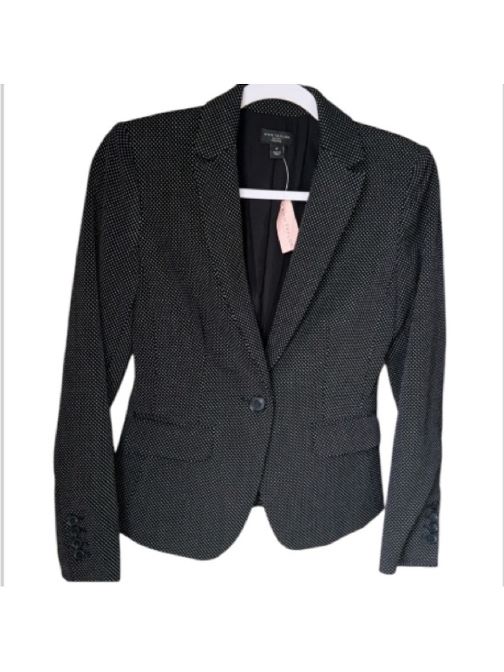 Women’s Ann Taylor blazer black polka dot pattern - size 0P - NWT